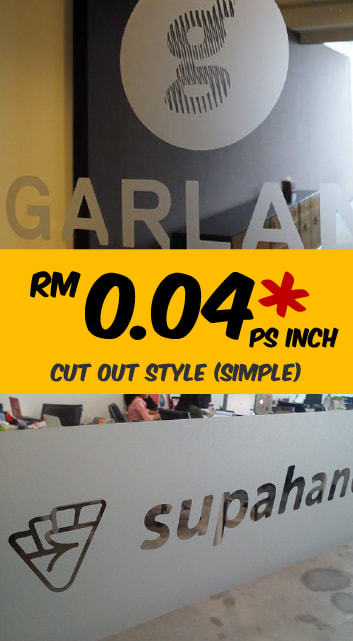 Diecut Frosted Glass Sticker in Malaysia