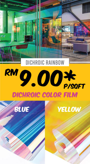 Dichroic Color Film  Rainbow Film glass sticker Malaysia Supply