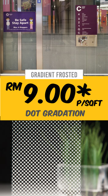 Gradient Frosted (Dot Gradation) glass Sticker