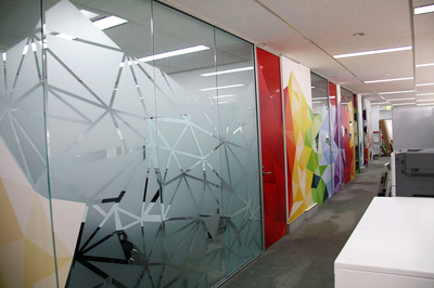 Frosted Sticker Cut Out Office Glass Sticker Supply malaysia