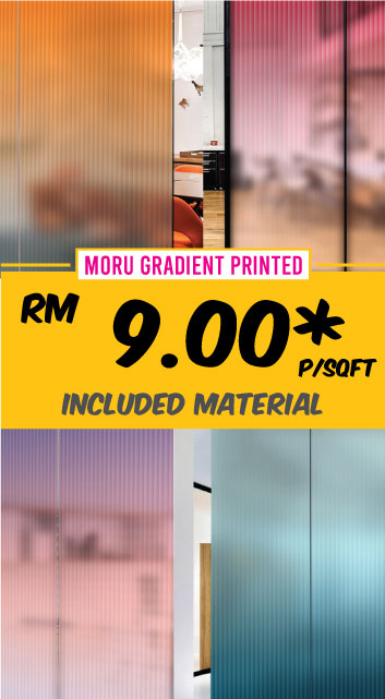 Moru Glass Color Gradient Sticker Supply in KL Malaysia 